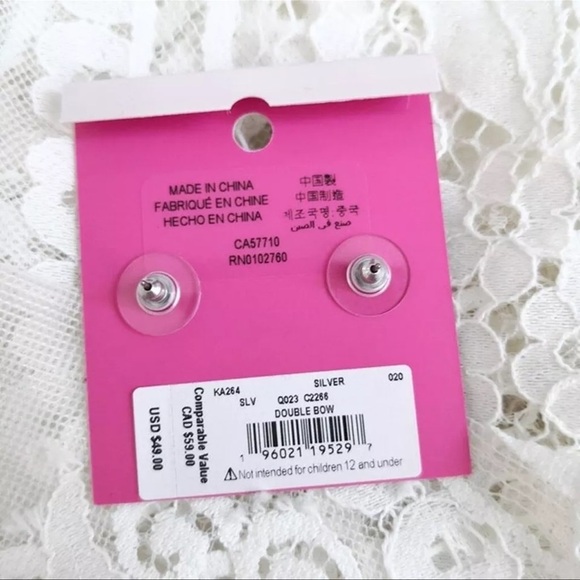 Kate Spade Double Bow Earrings - Picture 3 of 6